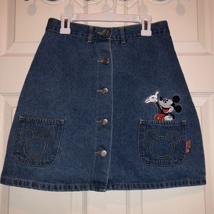 VINTAGE DISNEY / Mickey&Co JEAN SKIRT - size SMALL